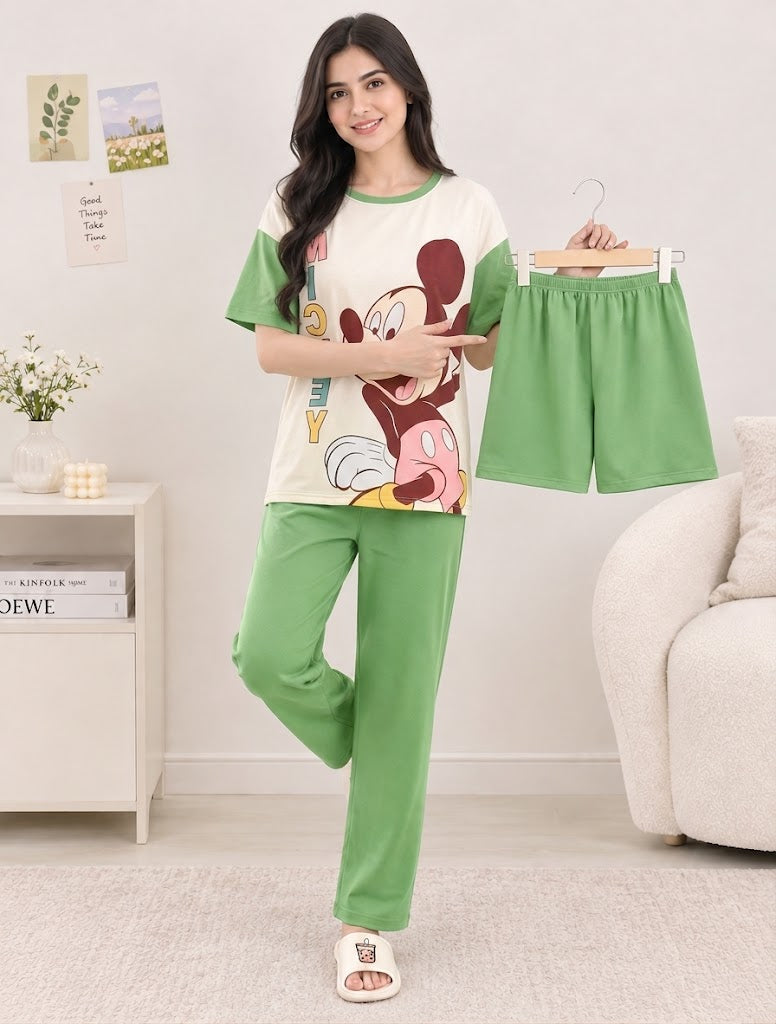 High quality soft Cotton jersey - Pack of 3 Shirt Trauser & Short by TZ Store