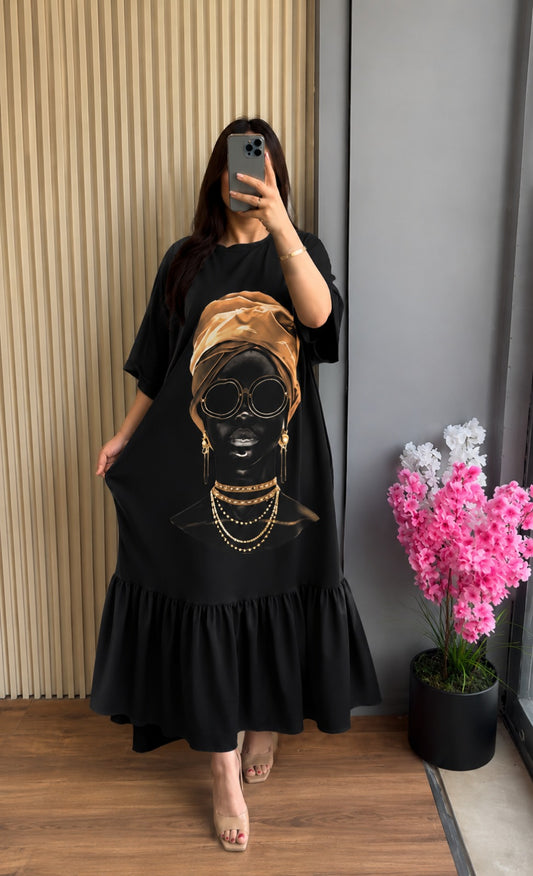 High quality soft Cotton jersey - Drop Shoulder Maxi Tee by TZ Store